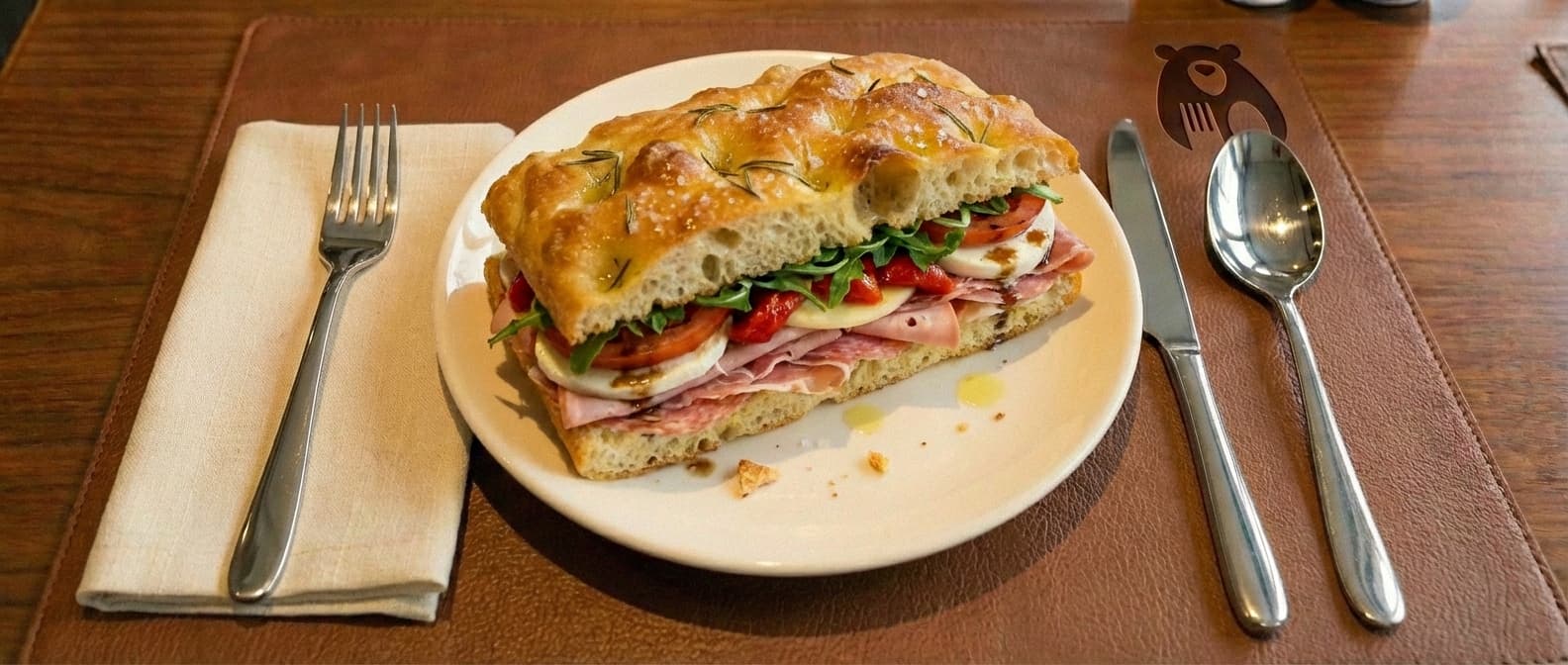 Focaccia cu Salam Milano
