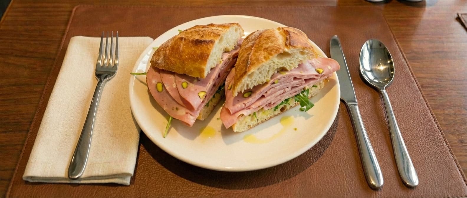 Panino con mortadella