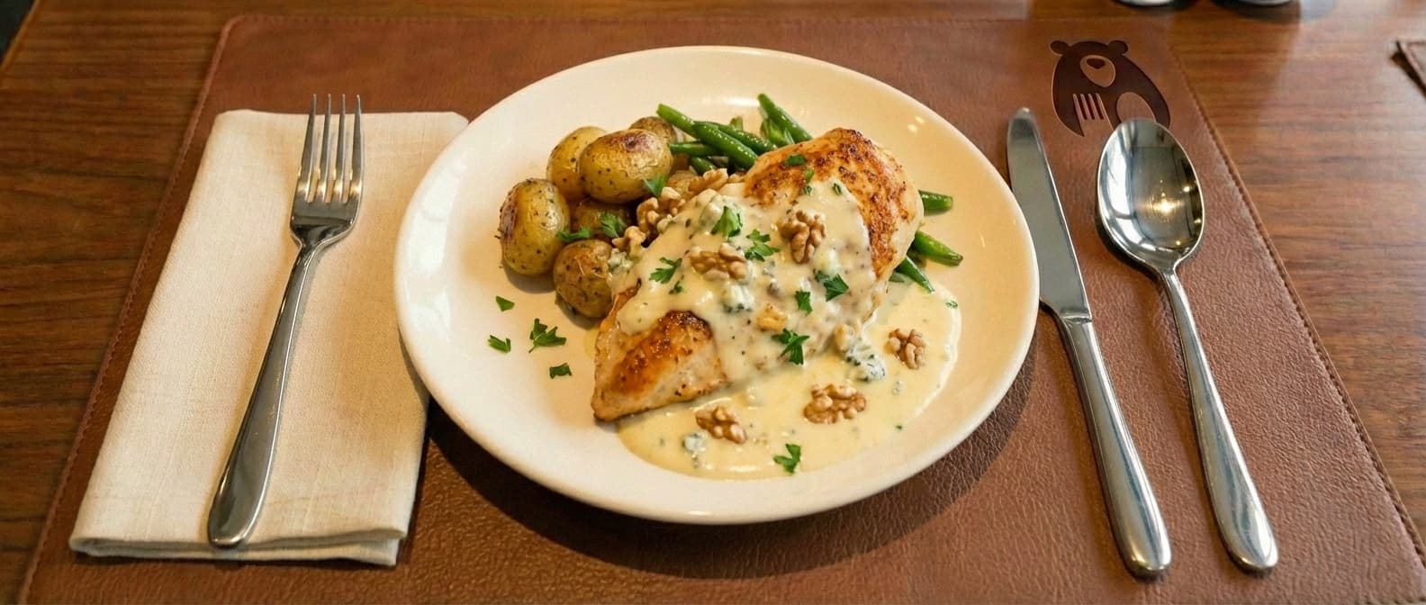 Piept de Pui cu Sos de Gorgonzola
