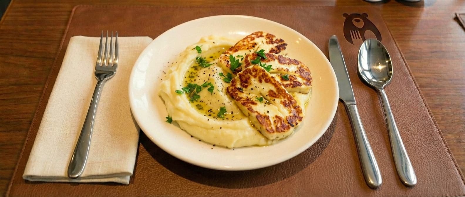 Piure de Cartofi cu Halloumi