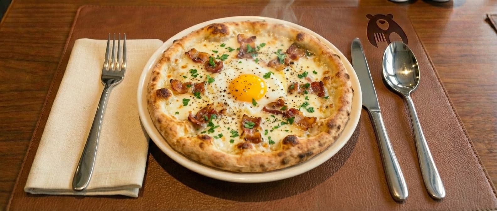 Pizza carbonara