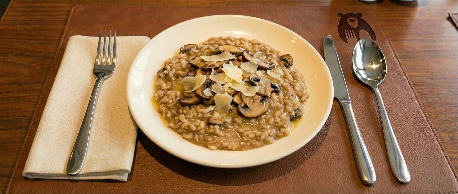 Risotto cu Ciuperci și Speck