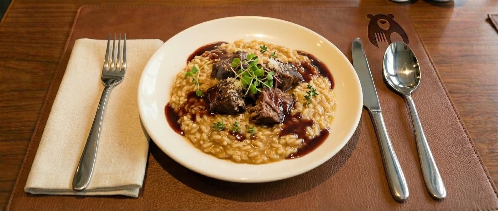Risotto cu Obrăjori de Vită
