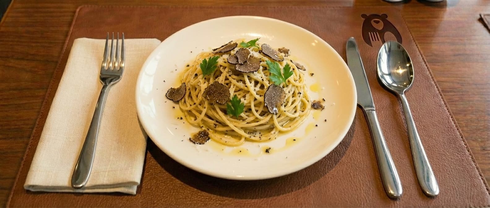 Spaghetti Cacio E Pepe Al Tartufo