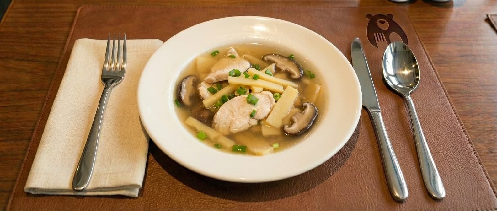 Chicken, Bamboo and Mushroom Soup