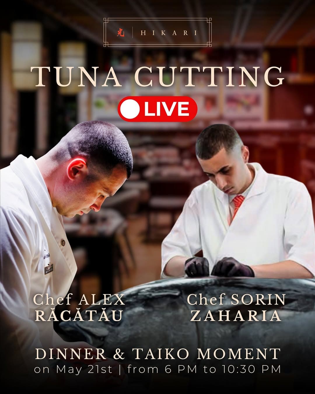 Live Tuna Cutting & Taiko Moment
