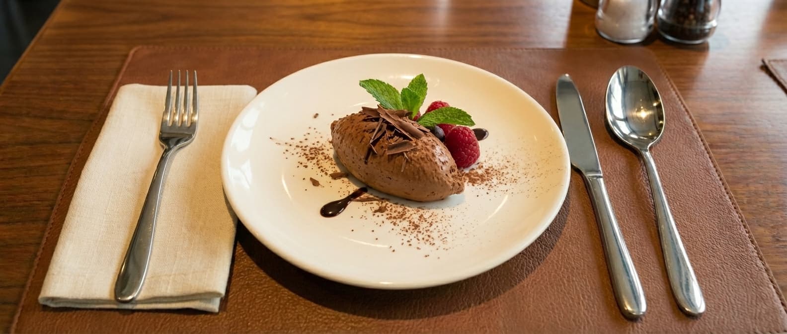Mousse de Ciocolată cu Inserție de Zmeură
