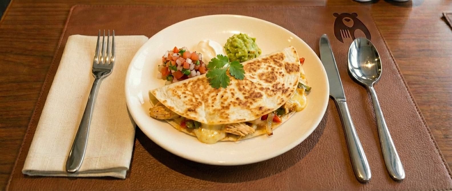 Quesadilla cu Pui și Sos de Roșii